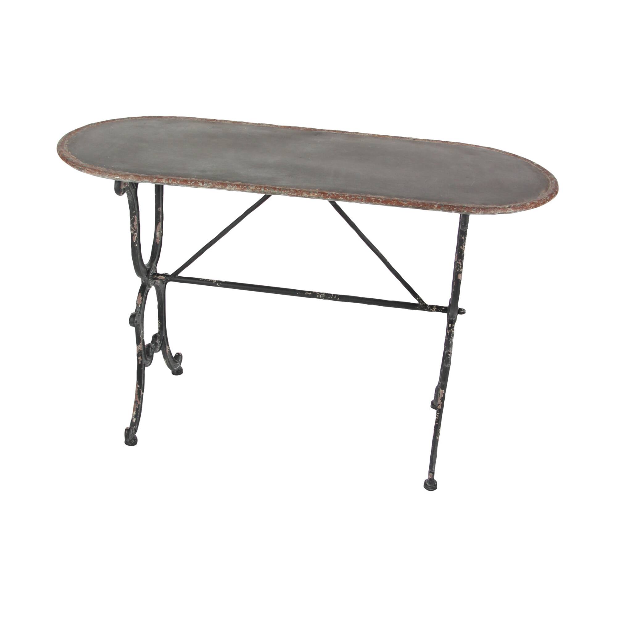 Grey Farmhouse Metal Console Table, 29" x 45"